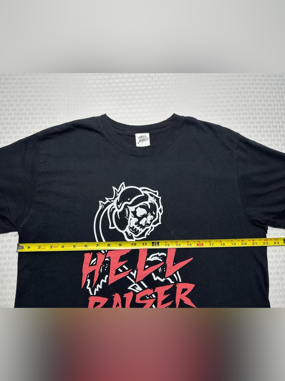 HELL BABES x BILLY BONES CLUB "Hellraiser" Size L Skull Rose Black Biker T Shirt - Picture 5 of 6